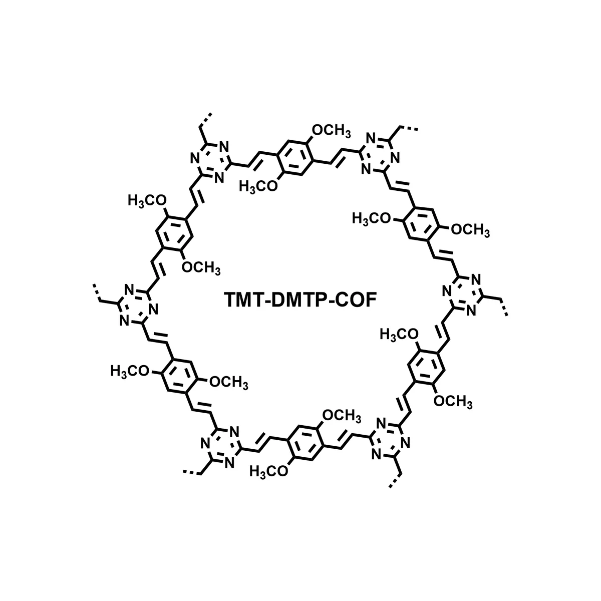 TMT-DMTP-COF 白底结构图