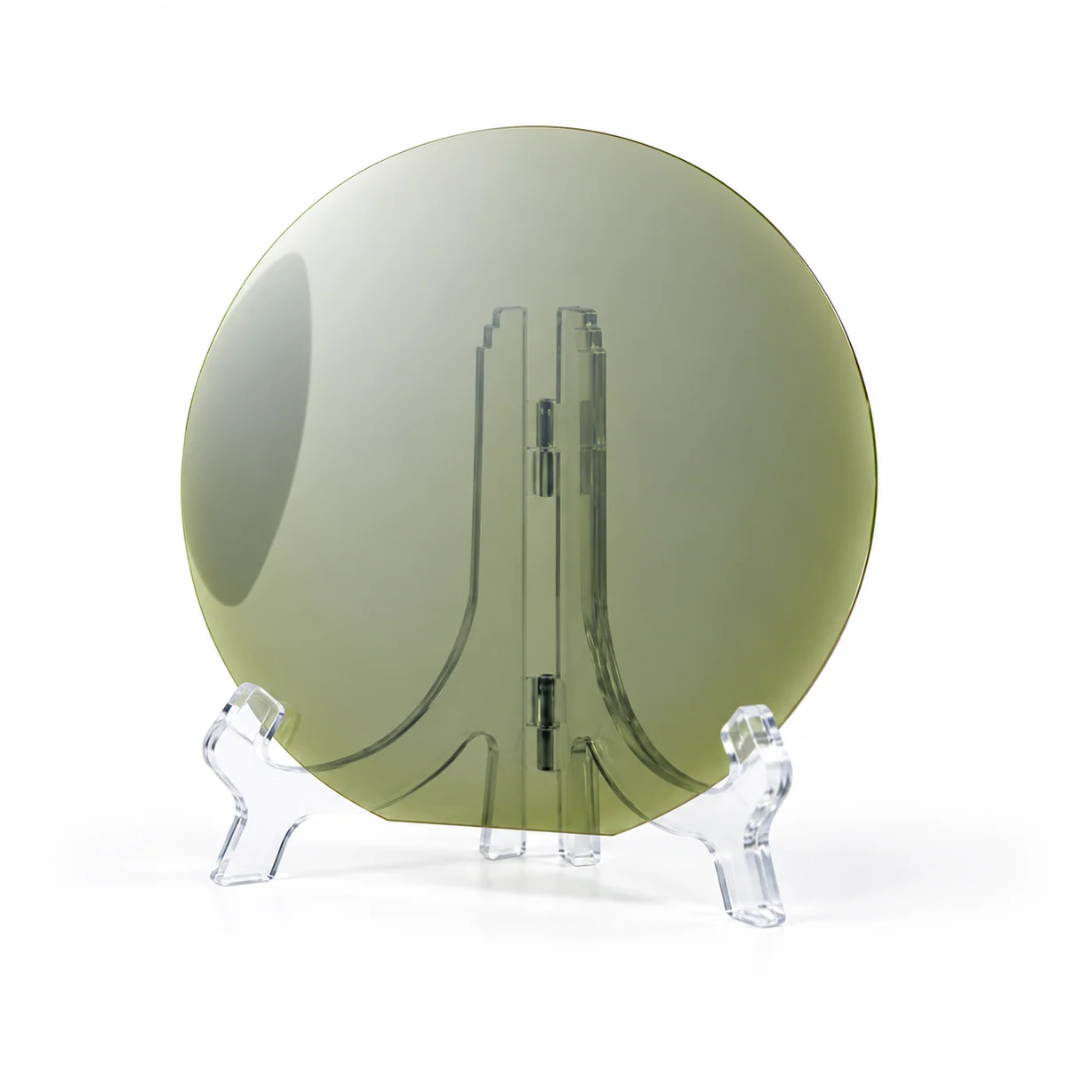 4英寸4H-SiCN型导电衬底 透明支架白底产品示意图